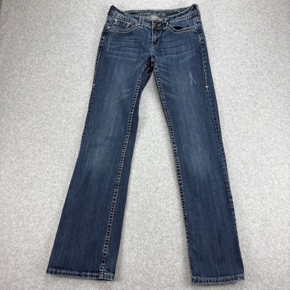 Cowgirl Tuff Co Jeans Womens 27x33 Blue Low Rise Jazzy Bootcut Stretch Western
